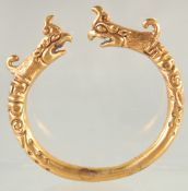 A CHINESE GILT METAL BRACELET.