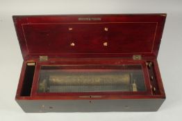 A GOOD SWISS MUSICAL BOX in a rosewood inlaid case by NICOLE FRERES A GENEVRE, No. 40530. Case,