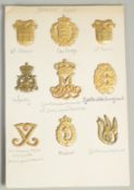A COLLECTION OF NINE DANISH ARMY BADGES.