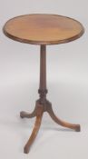 A 19TH CENTURY MAHOGANY TRAY TOP TRIPOD TABLE. 1ft 5ins diameter, 2ft4ins high.
