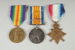 3297. PTE. R. J. PATRICK. HIGHLANDER EIGHT INFANTRY. 1ST WORLD WAR ONE TRIO.