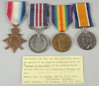 202501. PTE. G GODDALL, 4TH BN (T. E). GORDON HIGHLANDERS (Port Soy). MILITARY MEDAL AND THREE