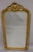 A VICTORIAN STYLE GILTWOOD PIER MIRROR. 5ft high x 2ft 10ins wide.