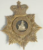 NORFOLK REGT HELMET BADGE. 13cm x 10cm.