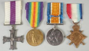 CAPT. I. M. FRAME. ATTD 1ST BN. GORDON HIGHLANDERS. MILITARY CROSS, 1914 STAR. 1914 - 1919 MEDAL.
