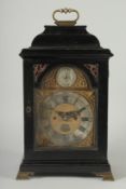 A SUPERB 18TH CENTURY BRACKET CLOCK by RICHARD PECKOVER, LONDON, NO. 513 with 6.5ins dial, silent