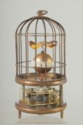 A BIRD CAGE CLOCK. 6ins high.