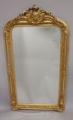 A VICTORIAN STYLE GILTWOOD PIER MIRROR. 5ft high x 2ft 10ins wide.