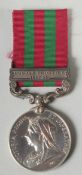 5149. PTE. I SCOTT. HIGHLANDERS INFANTRY. INDIA MEDAL with Bar, PUNJAB FRONTIER 1897 - 98.