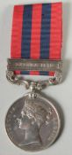 1264. PTE. C. PEART. 2ND BTN. SEAFORTH HIGHLANDERS. INDIA GENERAL SERVICE MEDAL AND BAR. HAZARA,