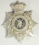 DUNDEE HIGHLANDERS. 3RD F. R. V. HELMET PLATE BADGE. 1882 -1887.