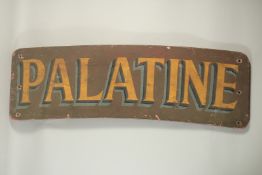 AN EARLY PAINTED WOOD SIGN 