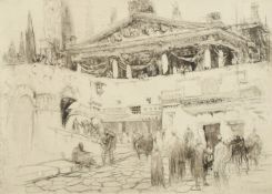 William Walcot (1874-1943), 'The First Temple to Jupiter', etching, signed in pencil, 5