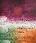 James Cox (b. 1956), Compose I to IV, a set of four colour prints based on a musical score, each