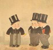 After Chloe Preston, 'The New Boy', colour print, 10.75