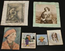 A Collection of sixteen unframed figurative sketches, all around 8