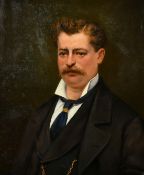 Alexandre Juliard, French, Circa 1878, a portrait of a gentleman, oil on canvas, signed and dated,