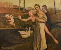 Doris Marion Stacey (mid 20th Century), 'The Three virgins', oil on board, signed, 25