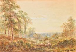 Alfred Montague (late 19th Century), a pair of landscapes watercolour, one signed, 6