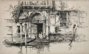 Andrew Fairbairn Affleck (1874-1935), 'A Venetian Doorway', etching, signed in pencil, 6