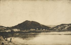 John George Mathieson (Early 20th Century), an etching of a Loch scene, signed in pencil, 9