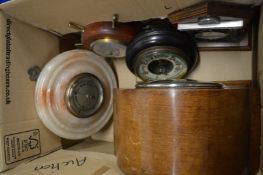 Clocks and barometers.