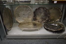 Various plated trays and dishes.