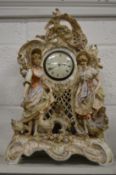 Decorative porcelain mantel clock.