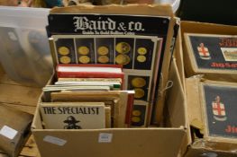 A small group of books and ephemera.