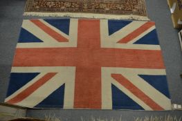 A Union Jack rug 150cm x 97cm.