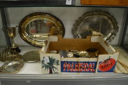 Various plated wares.