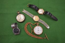 Various Gentlemans wrist and pocket watches.