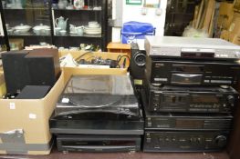 Quantity of hi-fi and related equipment to include Audiophile Concept amplifier and tuner, Systemdek
