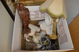 Table lamps and shades.