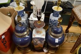 Oriental table lamps.