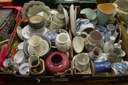 Two boxes of decorative china.