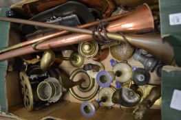 Copper and brassware and various collectables.
