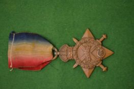 14/15 Star, 5911 PTE J Wilkinson, Lancaster Fusilier.