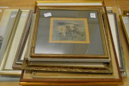 A collection of original artwork, mostly watercolours, various subjects and artists (quantity).