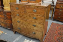 A 19th century mahogany straight front chest of drawers.
