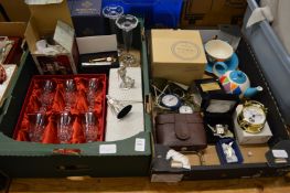 Boxed glassware and miscellaneous collectables.