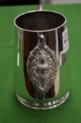 A Sterling silver tankard.