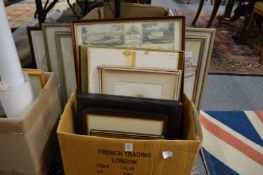 A collection of various engravings and prints.