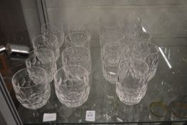 A good collection of Waterford tumblers.