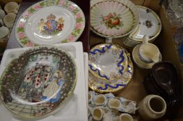 Decorative china to include limited edition Queen Mothers plate, boxed.