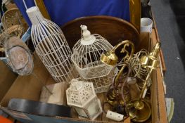 Miscellaneous collectables to include light fittings, stylish model fish, Japanese tray etc.