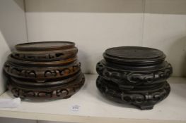 Five Chinese stands.