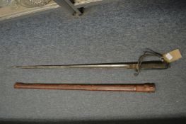 A George V sword and scabbard.