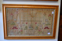 A 19th century sampler, dated 1881.