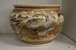 A Satsuma jardiniere.